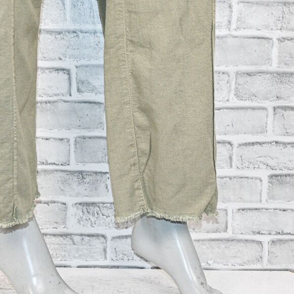 Raquel Allegra Women's wide leg Drawstring Pants in green fringe hem size 0 - Picture 9 of 9